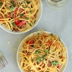 Red Pepper Garlic Chicken Sausage Pasta