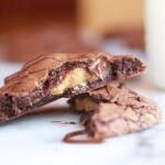 Double Chocolate Truffle Cookies……..Stuffed with Peanut Butter