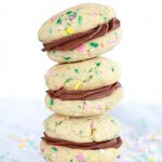 Funfetti Sandwich Cookies with Chocolate Gancahe Frosting-7