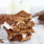 Grilled Banana Bread Peanut Butter S'More with Vanilla Marshmallows-4
