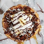 caramelized coconut banana bread waffle french toast-8