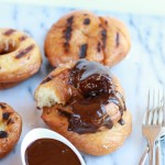 Grilled Espresso Glazed Coconut Doughnuts with Mocha Coconut Ganache-9