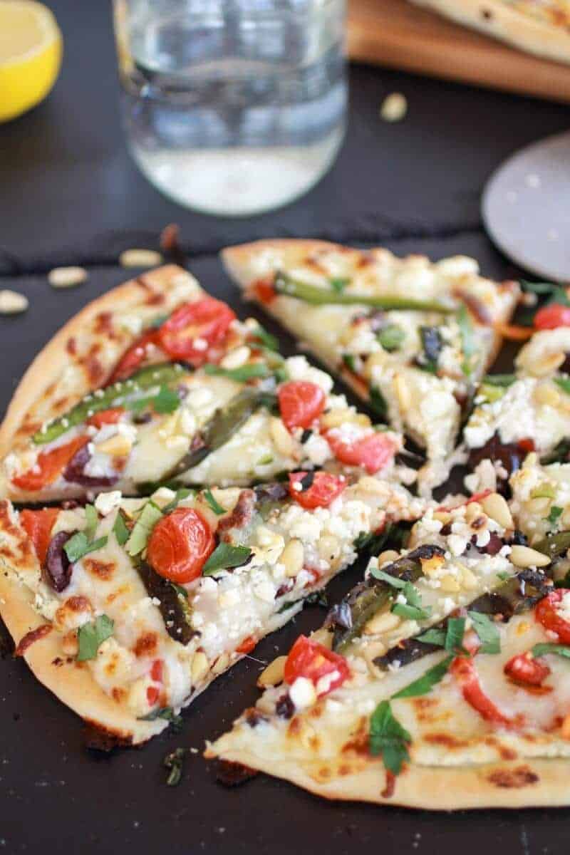 Whipped Feta and Roasted Jalapeño Greek Pizza https://www.halfbakedharvest.com/