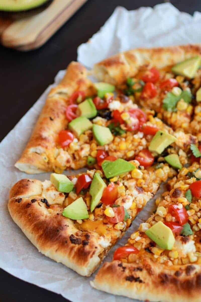 Grilled Corn and Chipotle Pesto Pizza with Queso Fresco | https://www.halfbakedharvest.com/