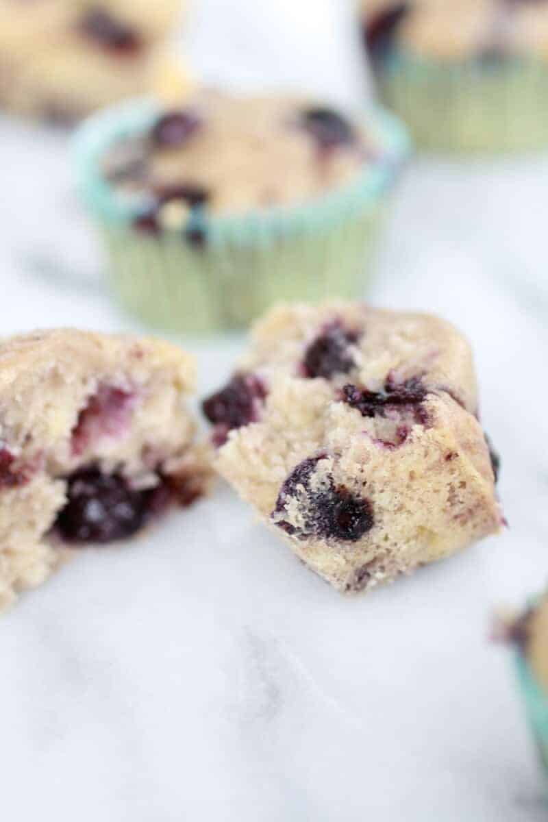 Whole Wheat Caramelized Blueberry Loaded Muffins | https://www.halfbakedharvest.com/