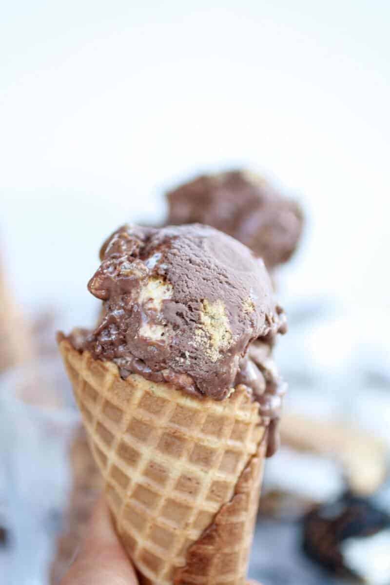 Toasted S'more Chocolate Fudge Ice Cream | https://www.halfbakedharvest.com/