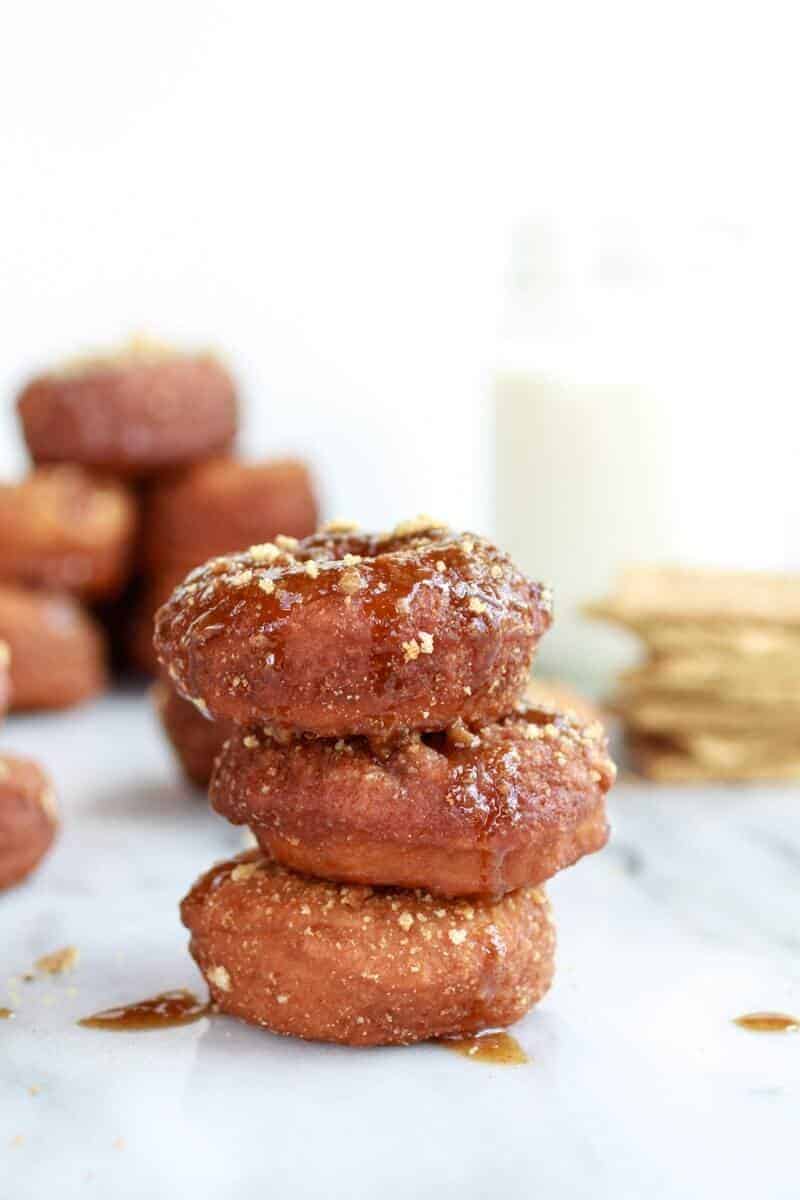 MIni Brown Sugar Glazed Graham Cracker Doughnuts | halfbakedharvest.com