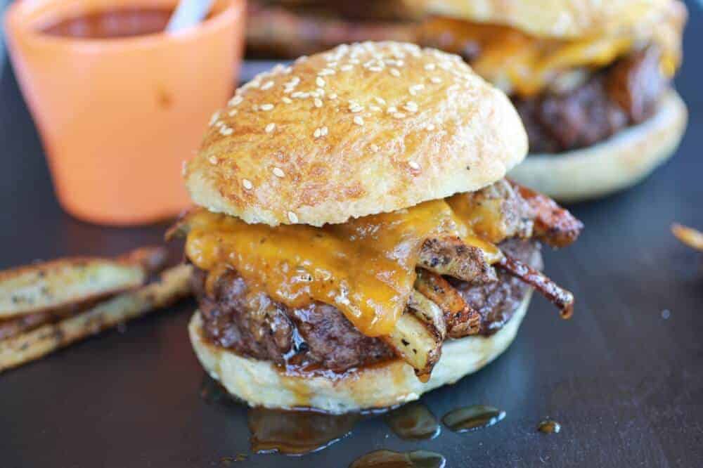 French Fry Bourbon Burgers | halfbakedharvest.com