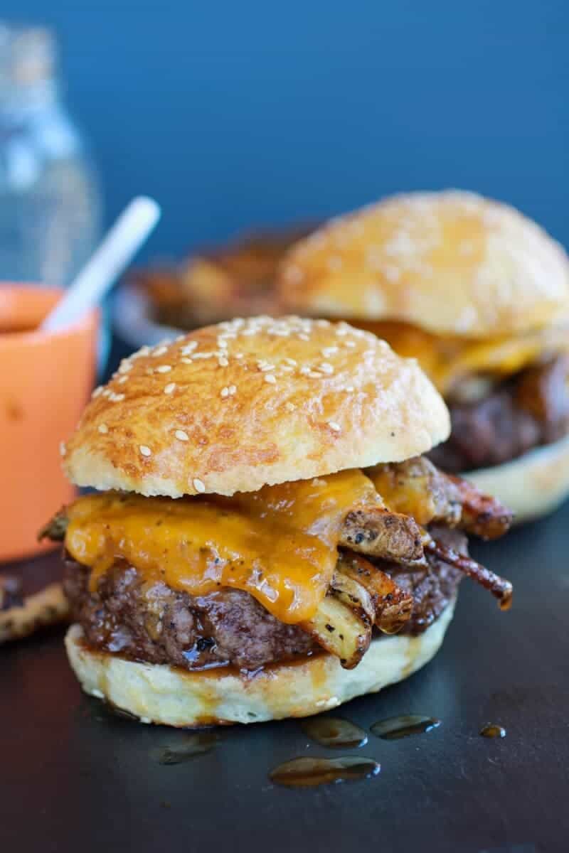 French Fry Bourbon Burgers | halfbakedharvest.com