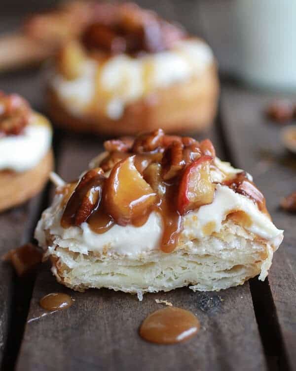 Apple Pecan Pie Cronuts with Apple Cider Caramel Drizzle | halfbakedharvest.com