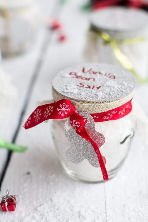 Homemade Holiday Gifts: Vanilla Bean Salt + Vanilla Bean Sugar | halfbakedharvest.com