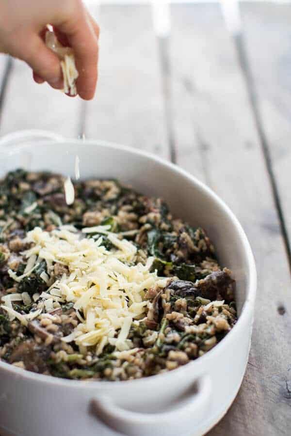 Kale and Wild Rice Casserole | halfbakedharvest.com