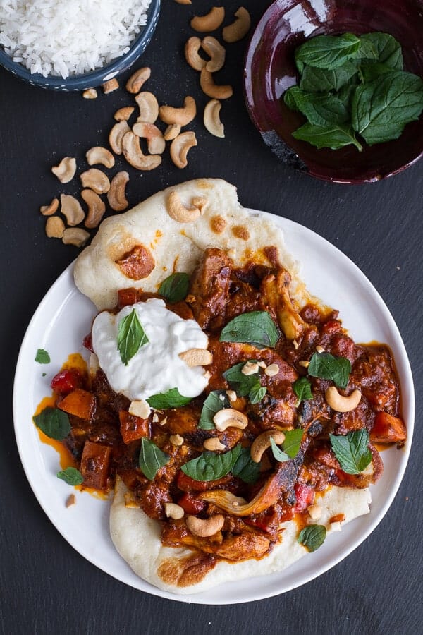 Saucy Indian Spiced Chicken with Naan | halfbakedharvest.com @hbharvest