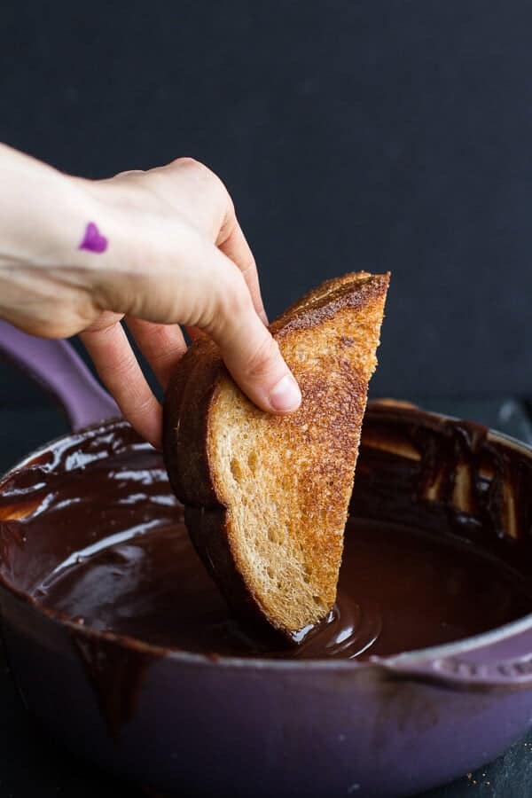Toasted Fluffernutters with Cabernet Chocolate Fondue | halfbakedharvest.com