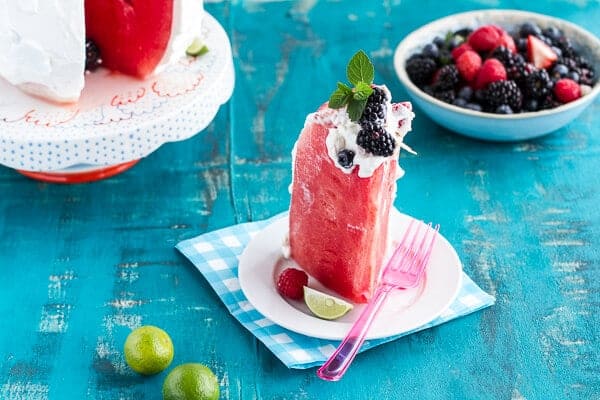 Fresh Watermelon Cake with Summer Berries | halfbakedharvest.com