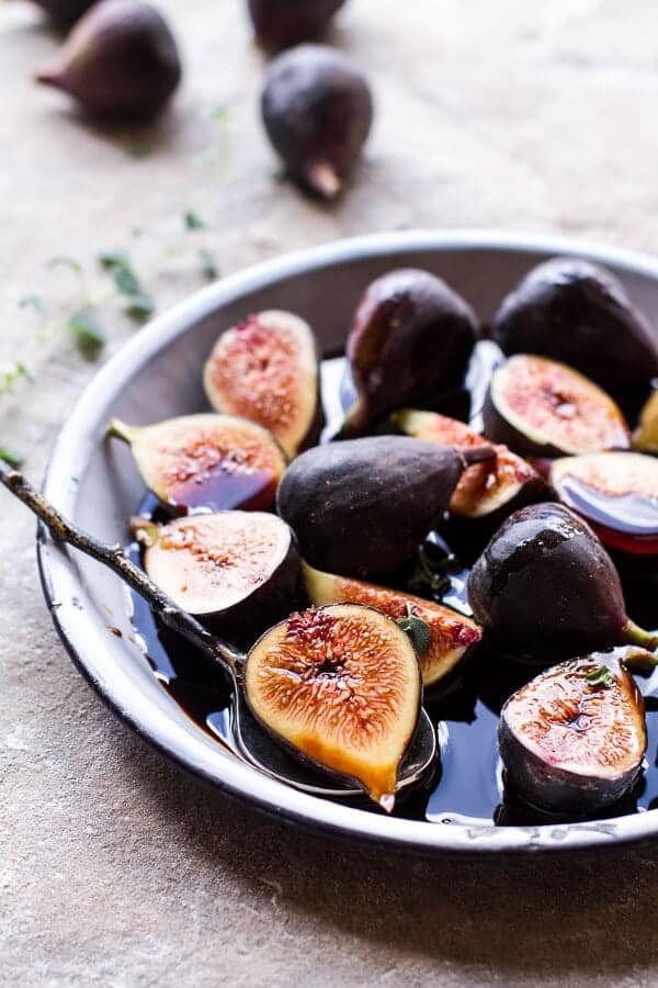 Balsamic Fig Glazed Pork w-Blistered Cherry Tomatoes and Creamy Gorgonzola Polenta | halfbakedharvest.com @hbharvest