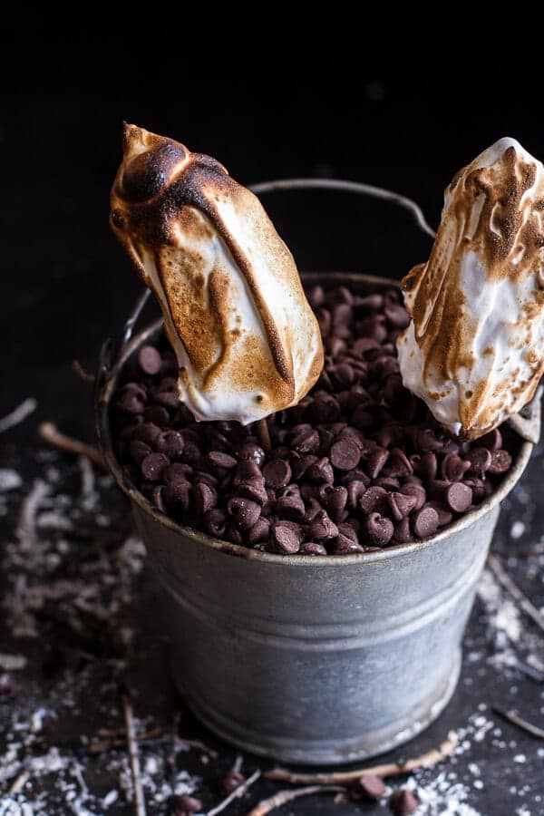 Inside Out Peanut Butter and Nutella Banana S'mores | halfbakedharvest.com