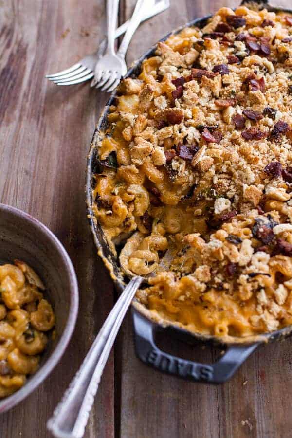 Butternut Squash + Brussels Sprouts in Mac n’ Cheese with Buttery Bacon Ritz Crackers | halfbakedharvest.com @hbharvest