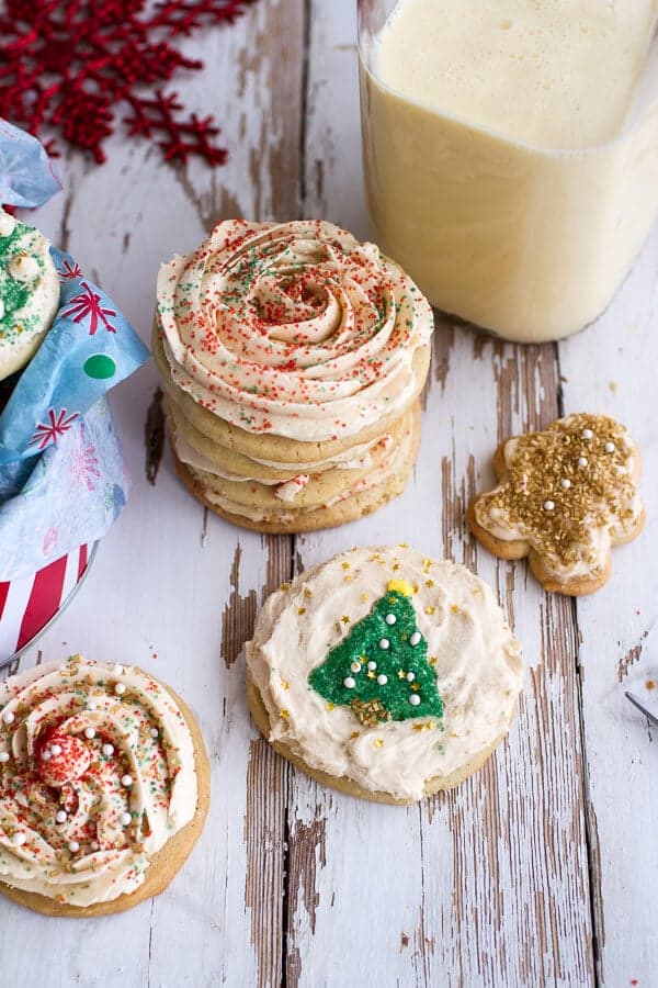 Easy Slice 'n' Bake Vanilla Bean Christmas Sugar Cookies w/Whipped Buttercream | halfbakedharvest.com @hbharvest