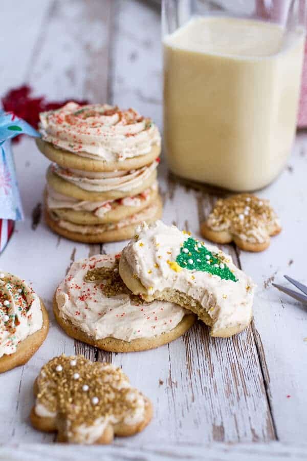 Easy Slice 'n' Bake Vanilla Bean Christmas Sugar Cookies w/Whipped Buttercream | halfbakedharvest.com @hbharvest