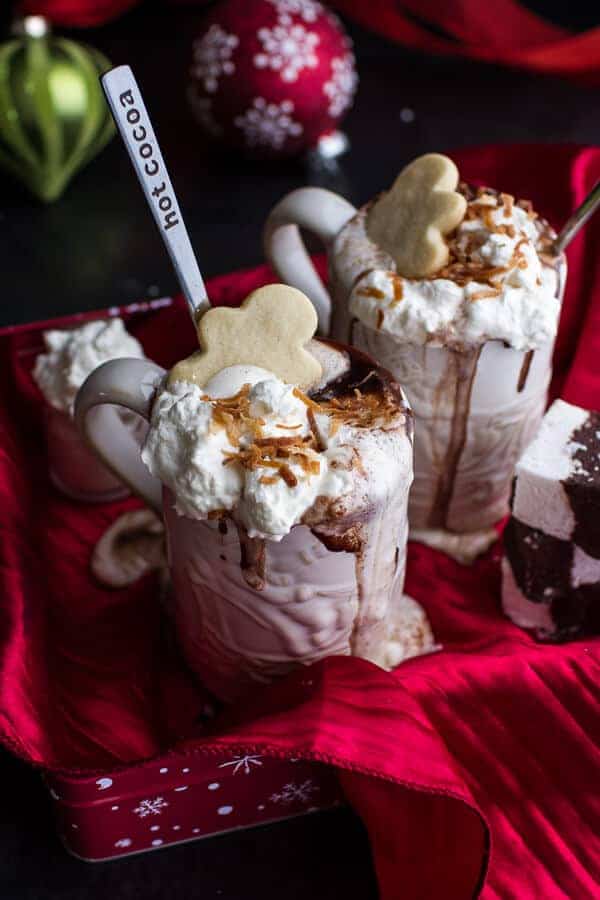 Naughty Nice Hot Cocoa with Spiked Eggnog Marshmallows | halfbakedharvest.com @hbharvest
