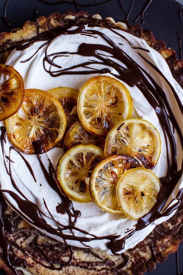 Chocolate Fudge Swirled Lemon Ricotta Tart | halfbakedharvest.com @hbharvest