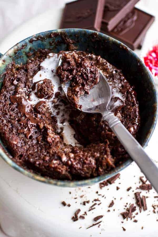 5-Minute Gooey Molten Chocolate Mug Cake | HBH