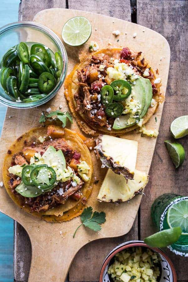 Chipotle Pineapple Chicken Tinga Quesadilla Tostadas With Tequila Lime ...