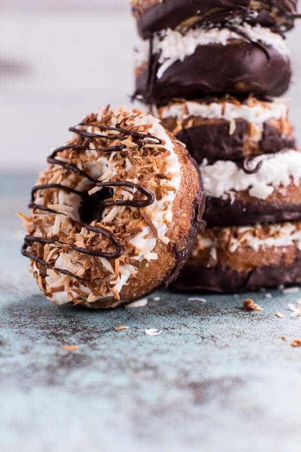 Chocolate Dipped Coconut Tres Leches Cronuts | halfbakedharvest.com @hbharvest