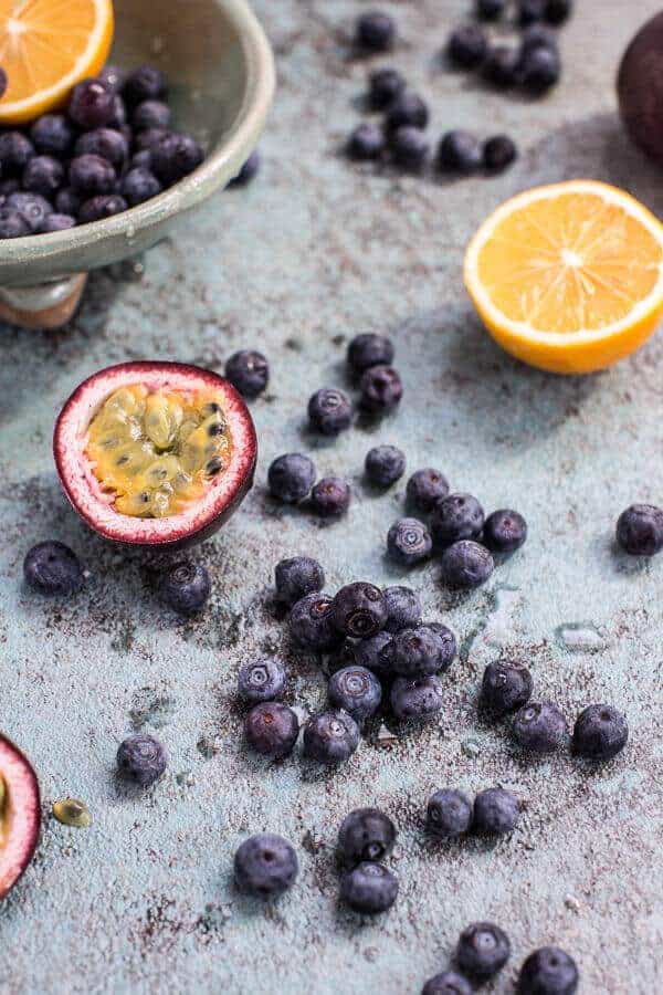 Meyer Lemon Poppy Seed Morning Buns with Blueberry Passionfruit Glaze | halfbakedharvest.com @hbharvest