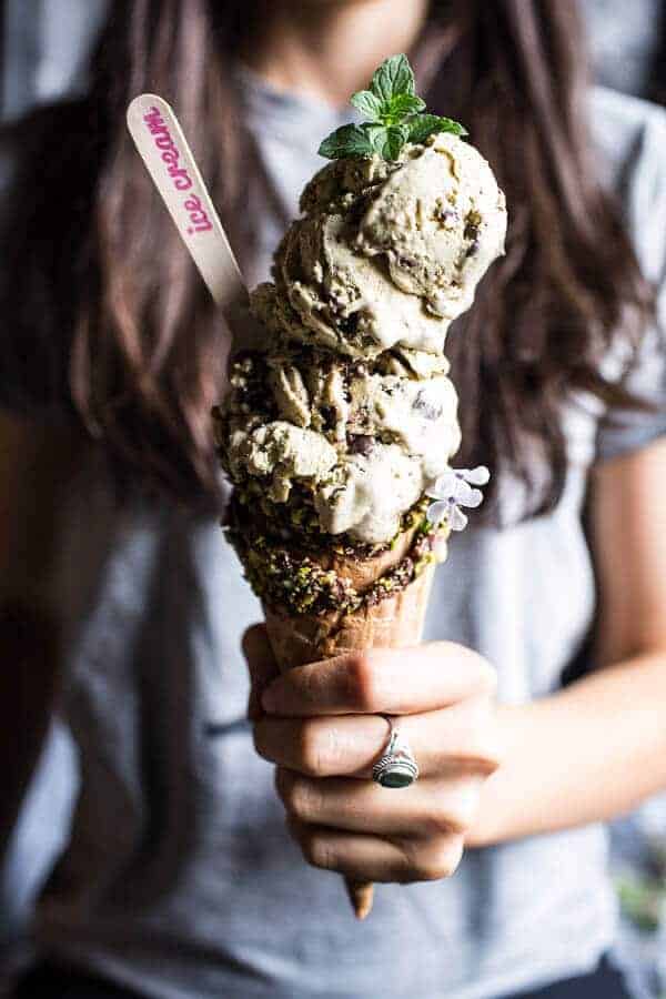 Pistachio Mint Chip Ice Cream | halfbakedharvest.com @hbharvest