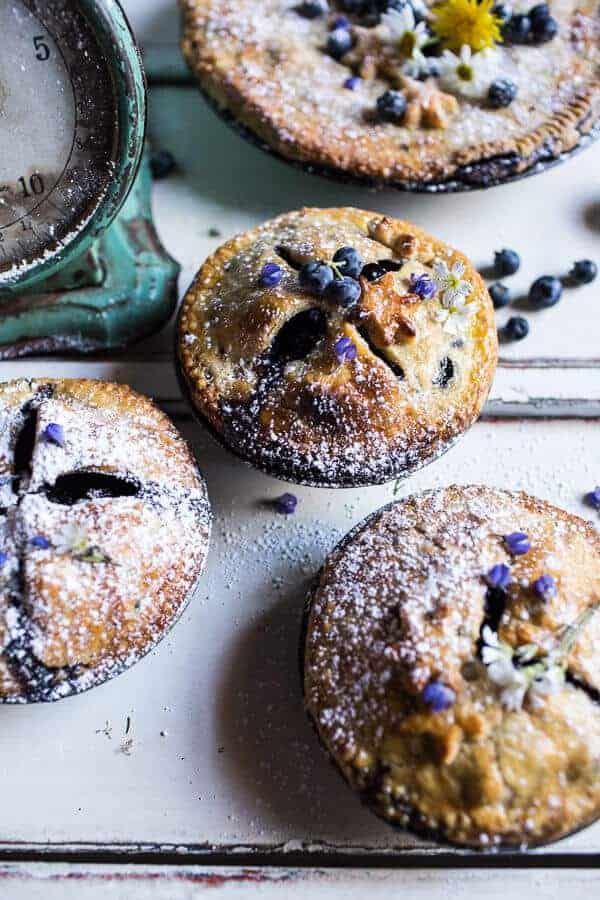 Sweet Blueberry Buttermilk Pies with Chamomile Cream | halfbakedharvest.com @hbharvest