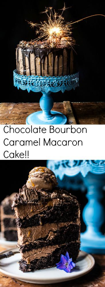 Chocolate Bourbon Caramel Macaron Cake…to Celebrate my little (kind of BIG) Secret!! | halfbakedharvest.com @hbharvest