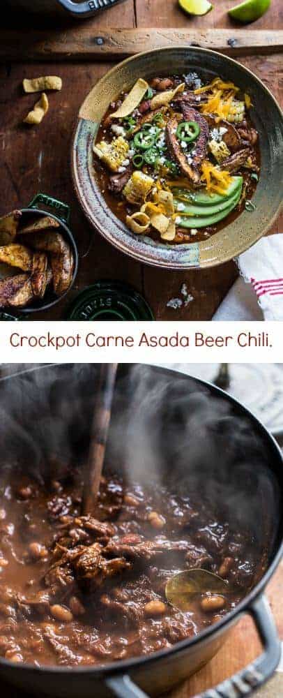 Crockpot Carne Asada Beer Chili | halfbakedharvest.com @hbharvest