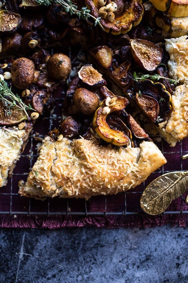 Buttered Mushroom, Fig and Bacon Galette with Roasted Squash | halfbakedharvest.com @hbharvest