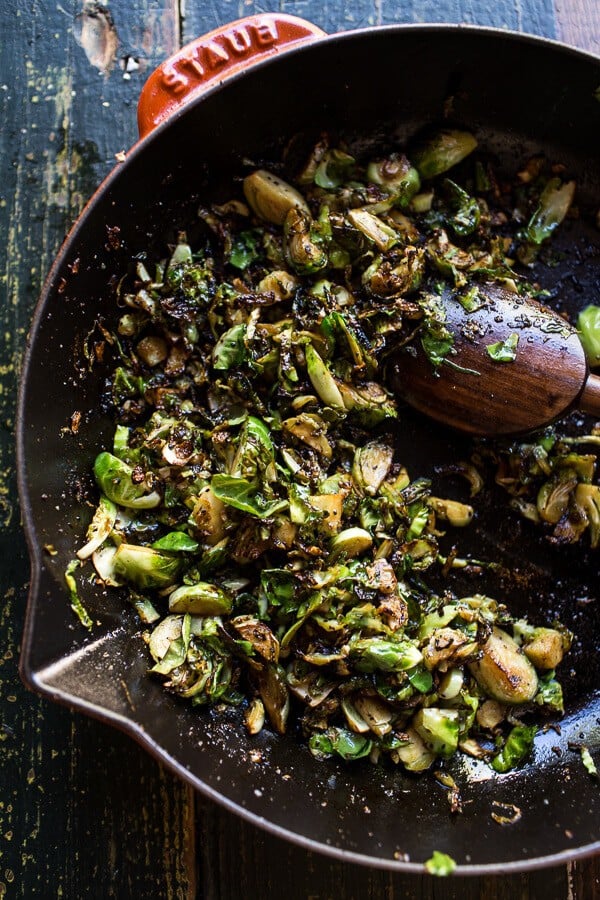 Charred Brussels Sprout Pizza with Browned Sage Butter (VIDEO) | halfbakedharvest.com @hbharvest