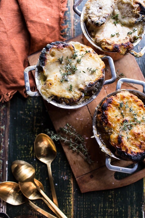 Crockpot French Onion Soup with Cheesy French Toast (VIDEO!!) | halfbakedharvest.com @hbharvest