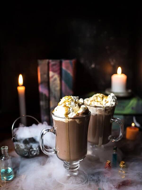 Pumpkin Butterbeer Hot Chocolate (VIDEO) | halfbakedharvest.com @hbharvest