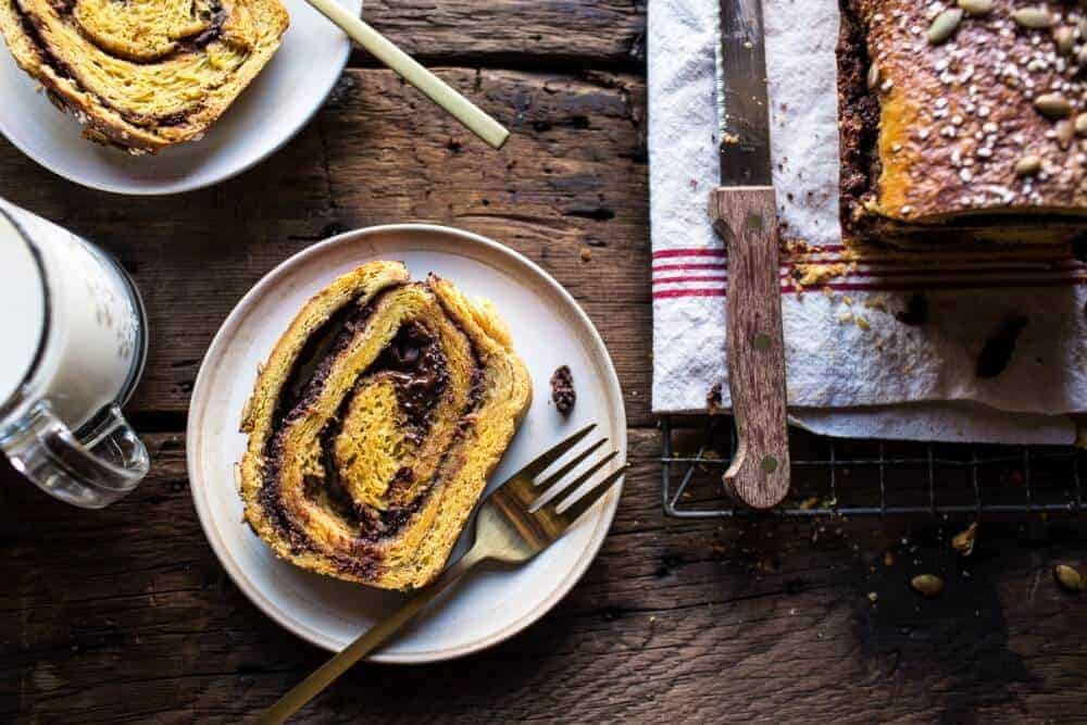 Chocolate Cinnamon Swirl Pumpkin Brioche Bread | halfbakedharvest.com @hbharvest