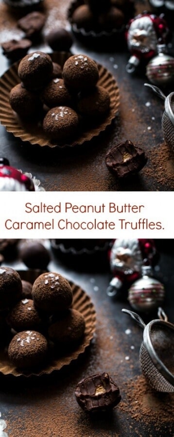 Salted Peanut Butter Caramel Chocolate Truffles | halfbakedharvest.com @hbharvest