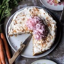 Coconut Carrot Cake Cheesecake | halfbakedharvest.com @hbharvest