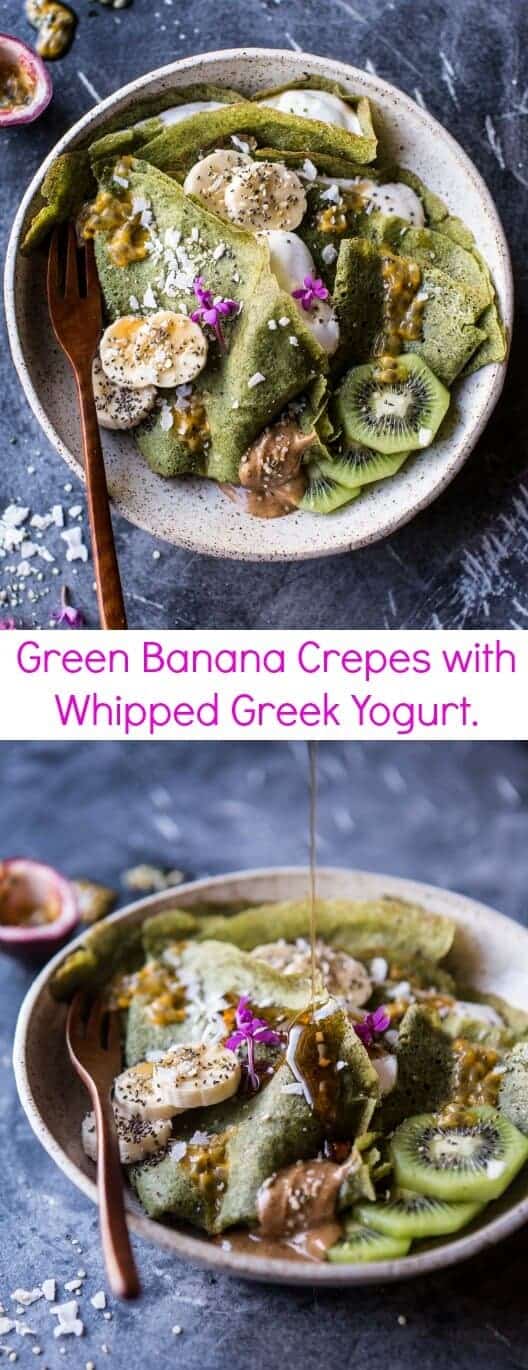 Green Banana Crepes with Whipped Greek Yogurt | halfbakedharvest.com @hbharvest