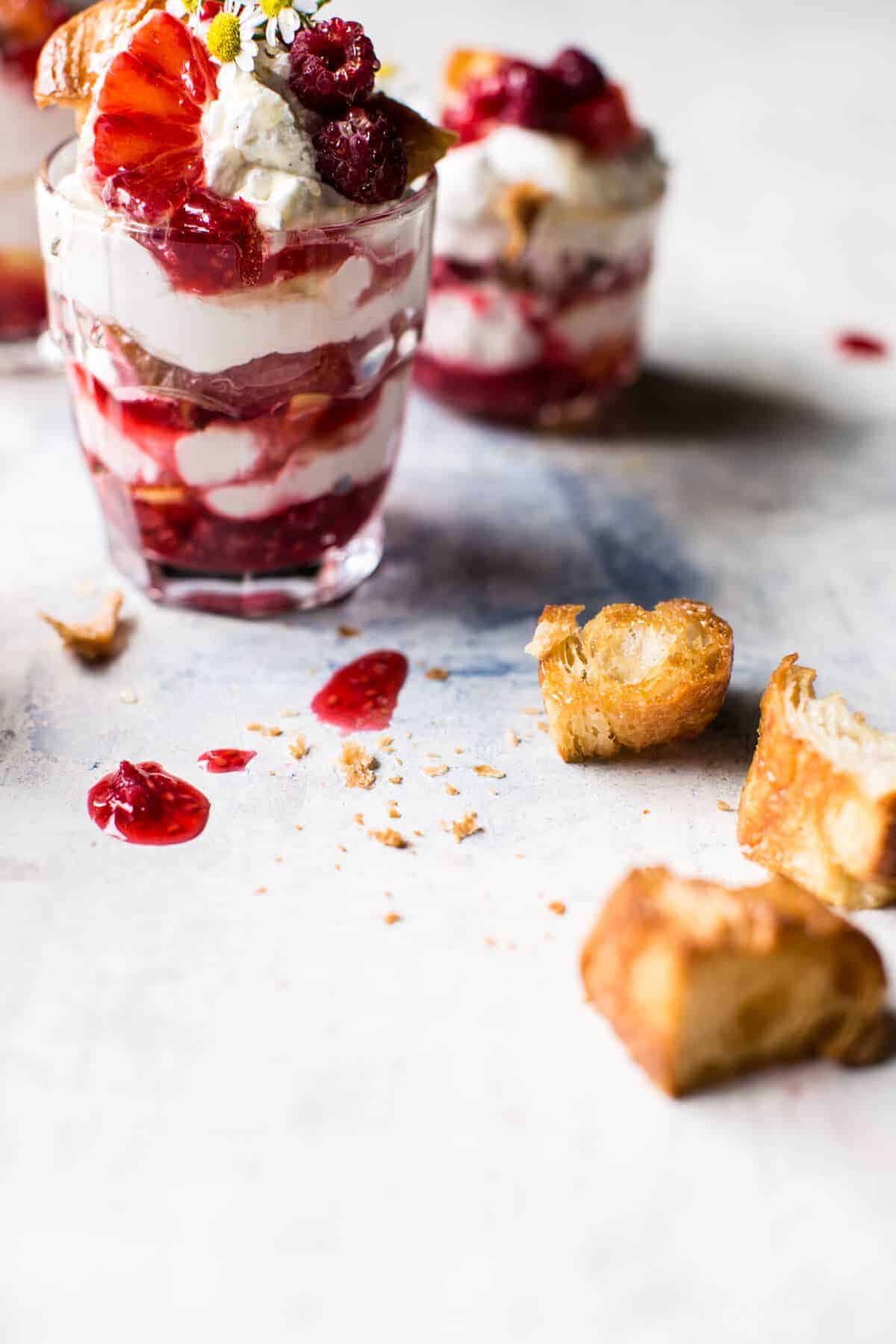 Raspberry Fools with Honey Butter Croissants | halfbakedharvest.com @hbharvest