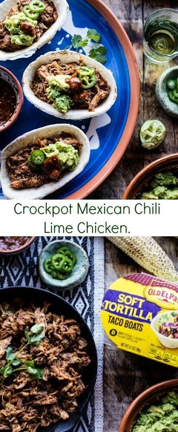 Crockpot Mexican Chili Lime Chicken. - Half Baked Harvest