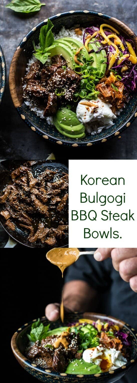 Korean Bulgogi BBQ Steak Bowls | halfbakedharvest.com @hbharvest