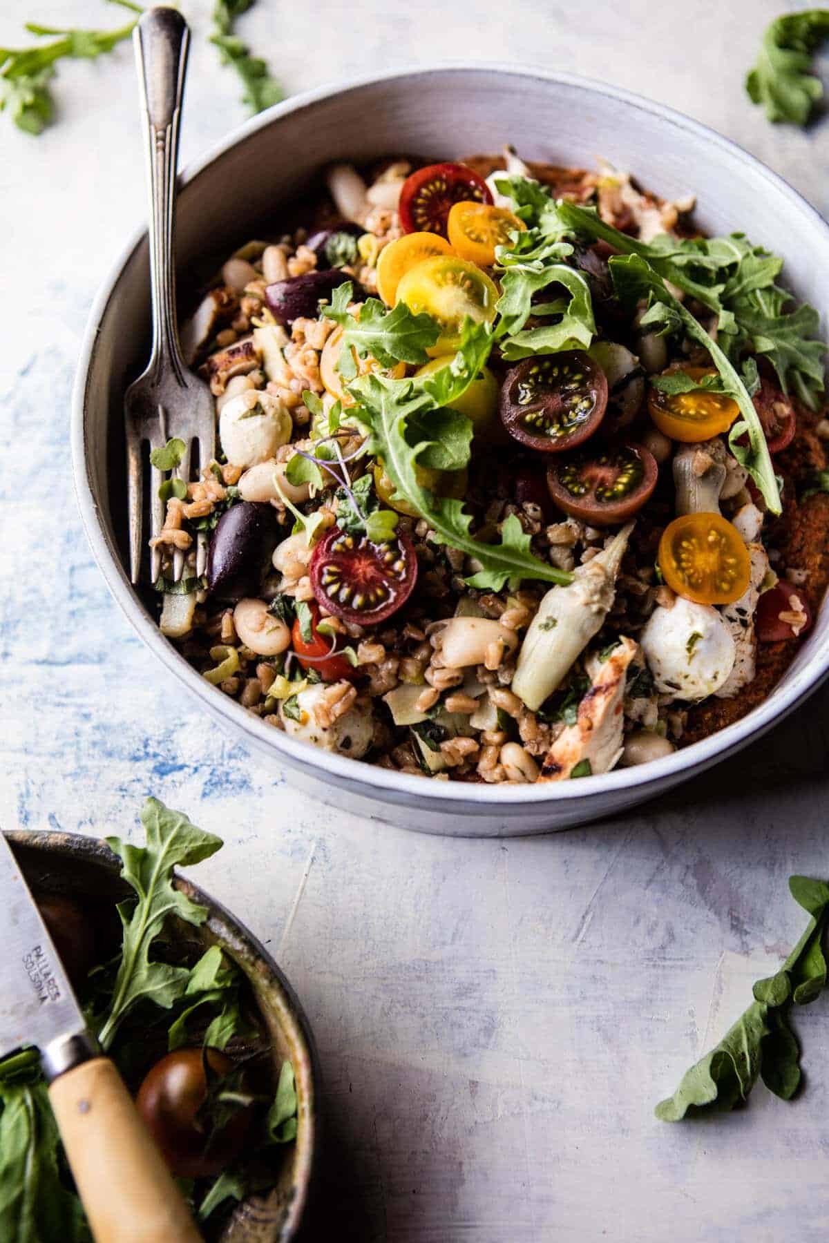 Mediterranean Chicken and Farro Salad | halfbakedharvest.com @hbharvest