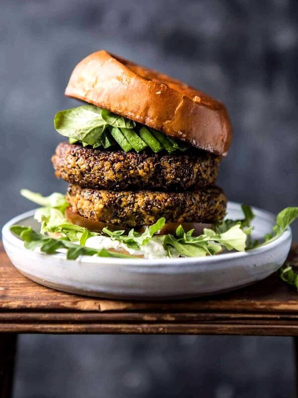 Roasted Zucchini Burgers with Garlic Whipped Feta | halfbakedharvest.com @hbharvest