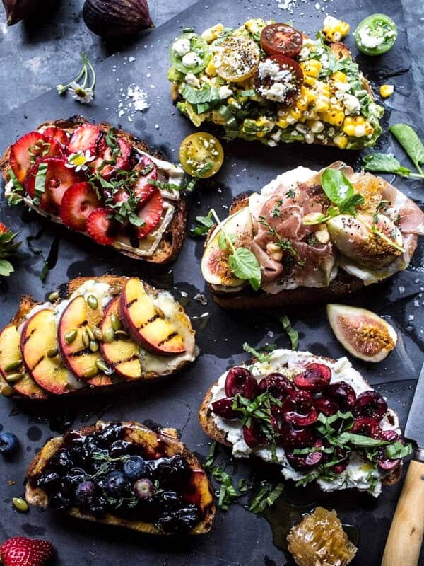 Summer Crostini 6 Ways | halfbakedharvest.com @hbharvest