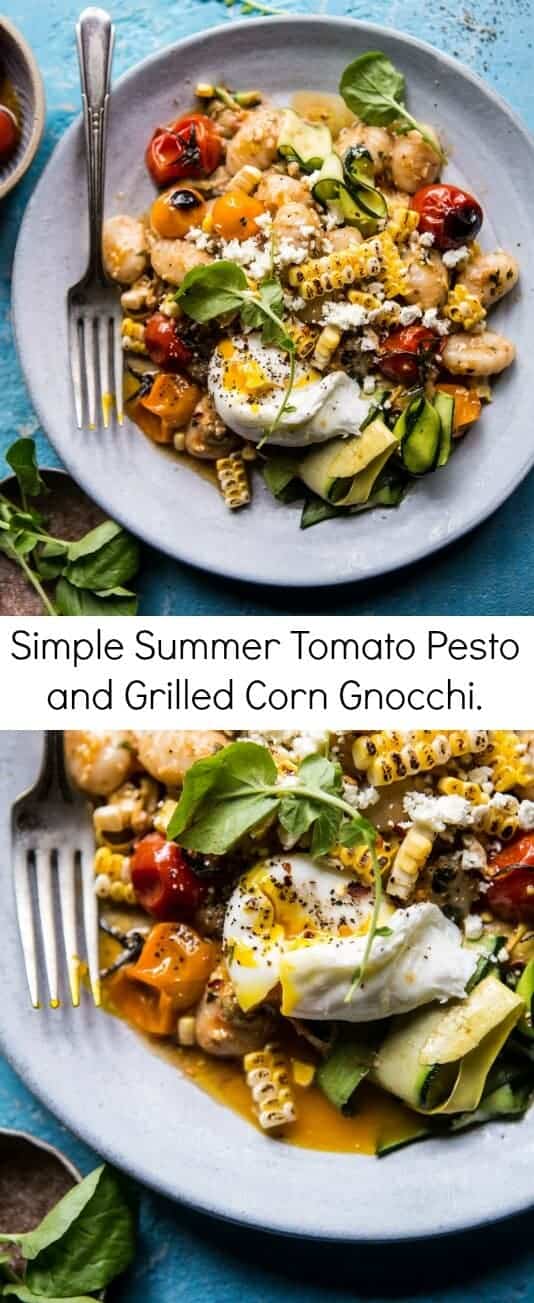 Simple Summer Tomato Pesto and Grilled Corn Gnocchi | halfbakedharvest.com @hbharvest