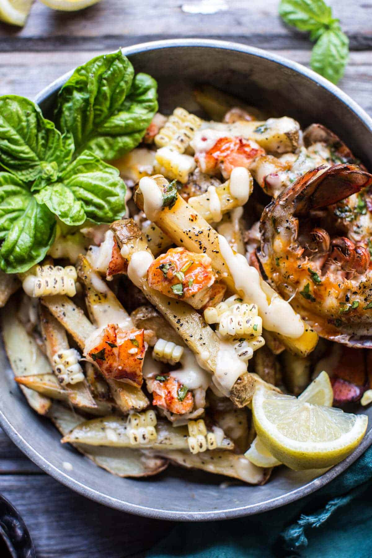 Sweet Chili Butter Grilled Lobster Fries with Havarti Cheese | halfbakedharvest.com @hbharvest